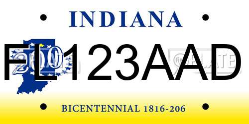 FL123AAD Indiana License Plate