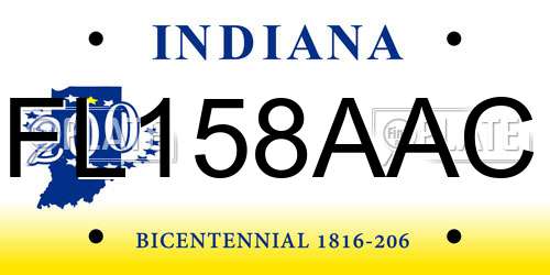 FL158AAC Indiana License Plate