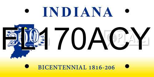 FL170ACY Indiana License Plate