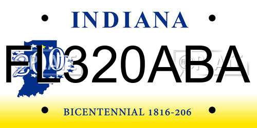FL320ABA Indiana License Plate