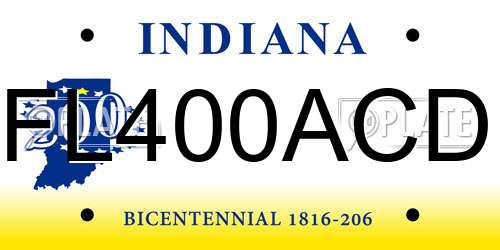 FL400ACD Indiana License Plate