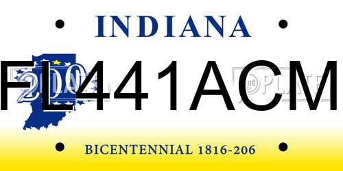 FL441ACM Indiana License Plate