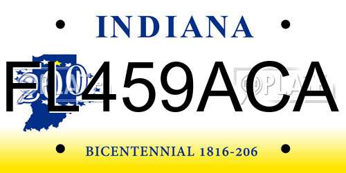 FL459ACA Indiana License Plate