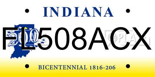 FL508ACX Indiana License Plate