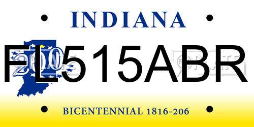 FL515ABR Indiana License Plate