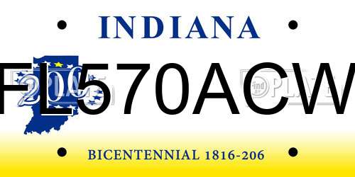 FL570ACW Indiana License Plate