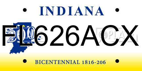 FL626ACX Indiana License Plate