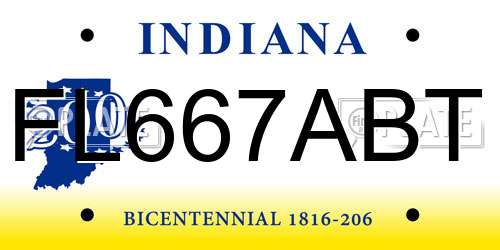 FL667ABT Indiana License Plate