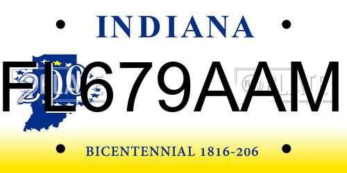 FL679AAM Indiana License Plate