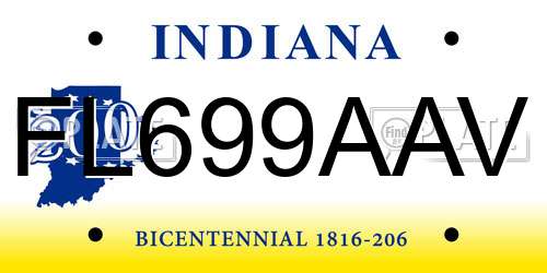 FL699AAV Indiana License Plate
