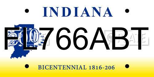 FL766ABT Indiana License Plate