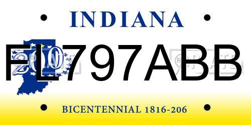 FL797ABB Indiana License Plate