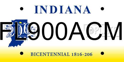 FL900ACM Indiana License Plate