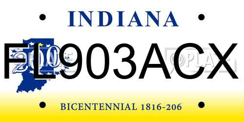 FL903ACX Indiana License Plate