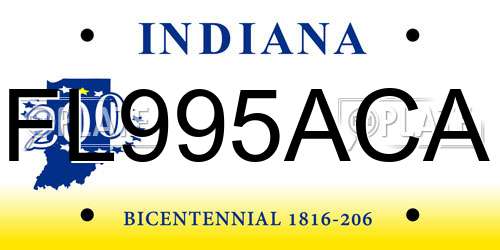 FL995ACA Indiana License Plate