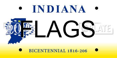 FLAGS Indiana License Plate