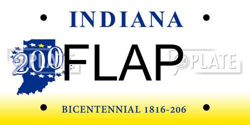FLAP Indiana License Plate