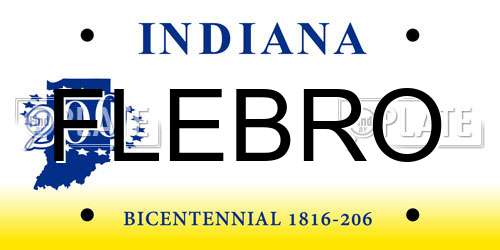 FLEBRO Indiana License Plate