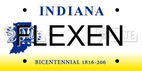 FLEXEN Indiana License Plate