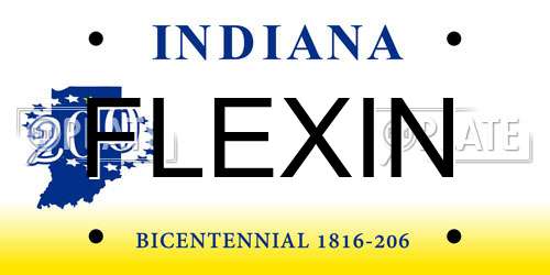FLEXIN Indiana License Plate