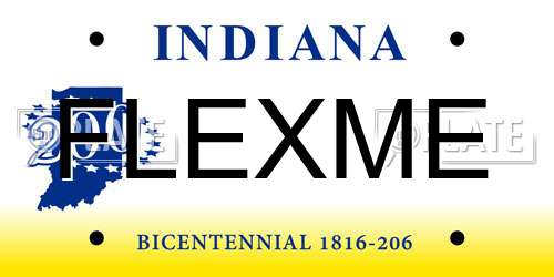 FLEXME Indiana License Plate