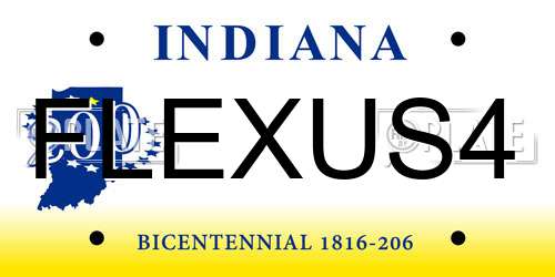 FLEXUS4 Indiana License Plate