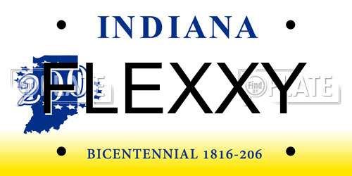 FLEXXY Indiana License Plate