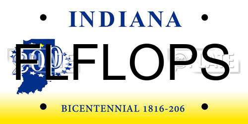 FLFLOPS Indiana License Plate