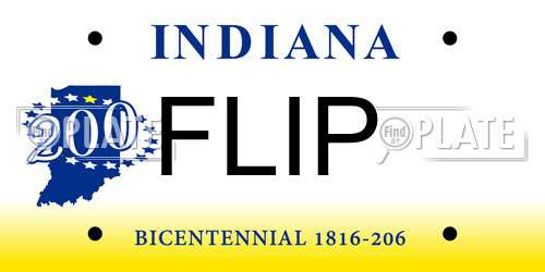 FLIP Indiana License Plate