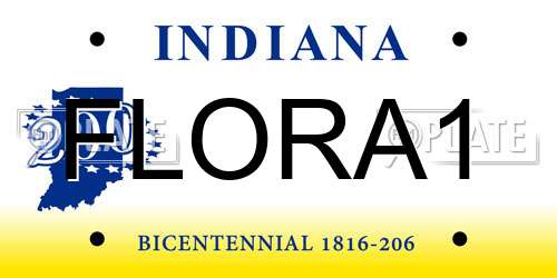 FLORA1 Indiana License Plate