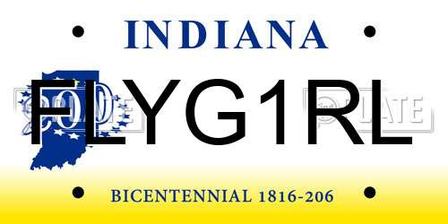 FLYG1RL Indiana License Plate