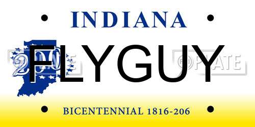 FLYGUY Indiana License Plate