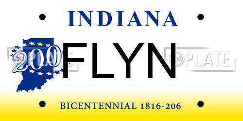 FLYN Indiana License Plate
