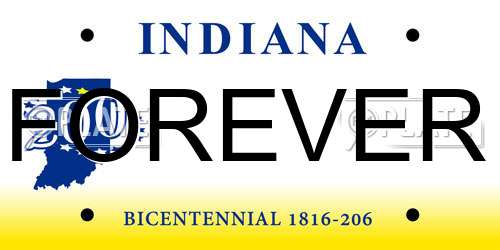 FOREVER Indiana License Plate