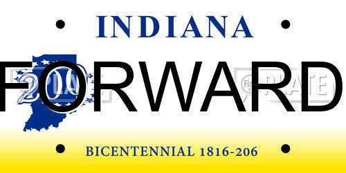 FORWARD Indiana License Plate