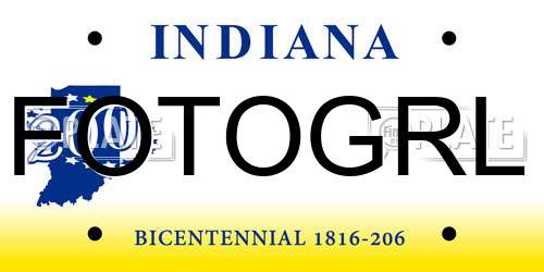 FOTOGRL Indiana License Plate