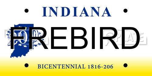 FREBIRD Indiana License Plate