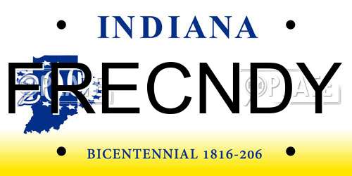 FRECNDY Indiana License Plate