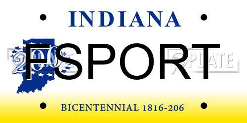 FSPORT Indiana License Plate