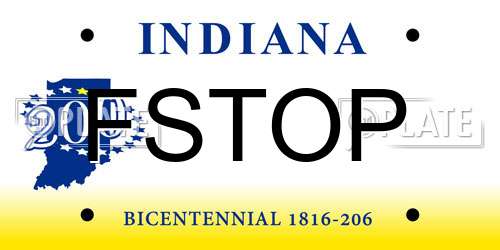 FSTOP Indiana License Plate