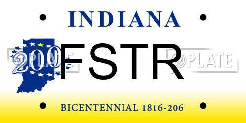 FSTR Indiana License Plate