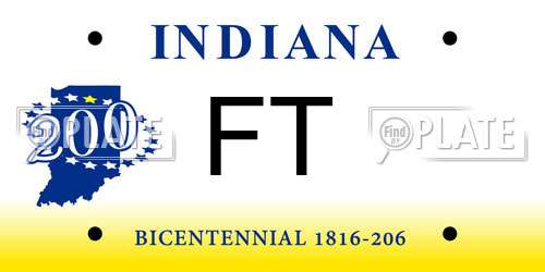 FT Indiana License Plate
