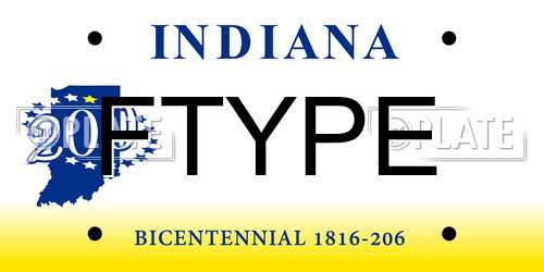 FTYPE Indiana License Plate