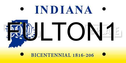 FULTON1 Indiana License Plate