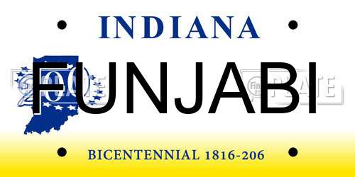FUNJABI Indiana License Plate