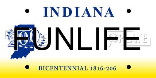 FUNLIFE Indiana License Plate