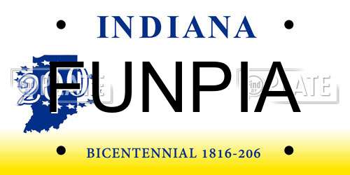 FUNPIA Indiana License Plate