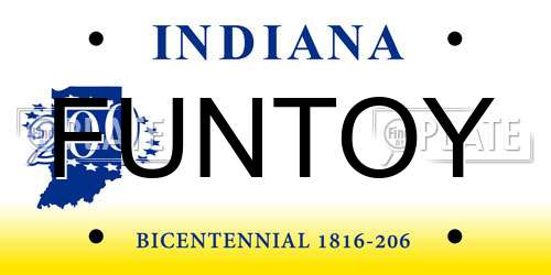 FUNTOY Indiana License Plate