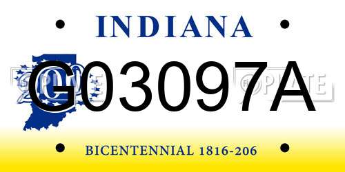 G03097A Indiana License Plate
