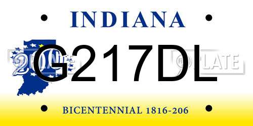 G217DL Indiana License Plate